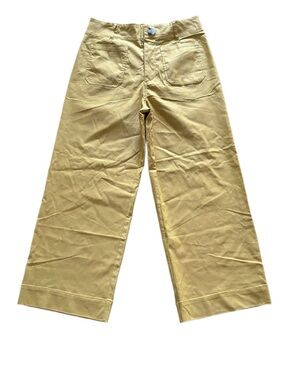 MIDUO Mustard Yellow Wide Leg Crop Utility Pants Size 31 High Rise
